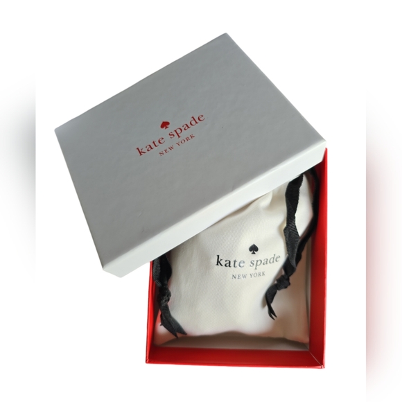 NWOT Kate Spade Grace Blue & Silver Cut Out Spade Live Colorfully Keychain Fob - Picture 6 of 7